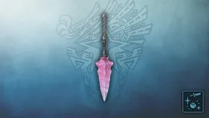 Кулон: нож из рубинового кристалла