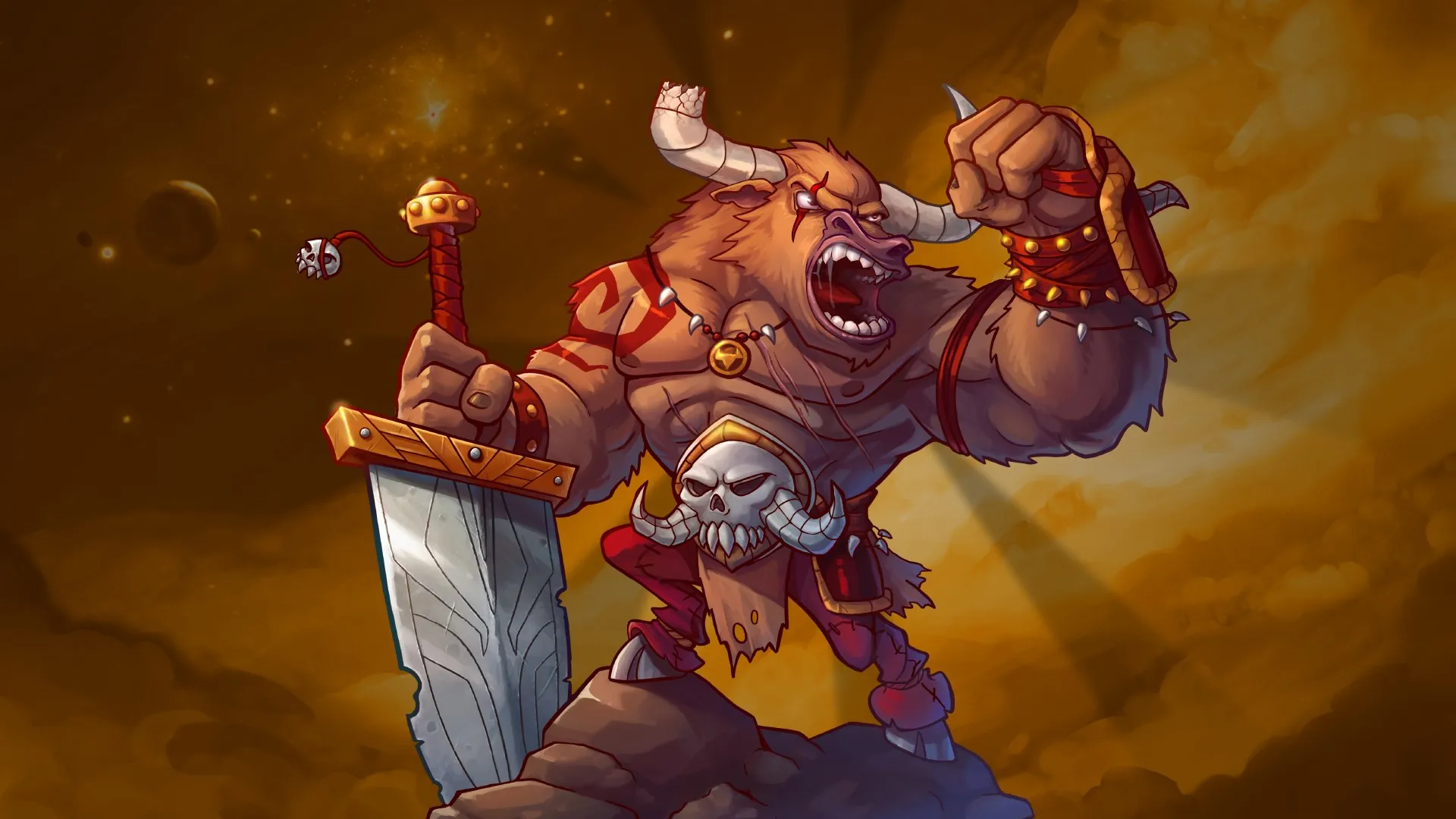 Облик — Bullbarian Deadlift - Awesomenauts Assemble!