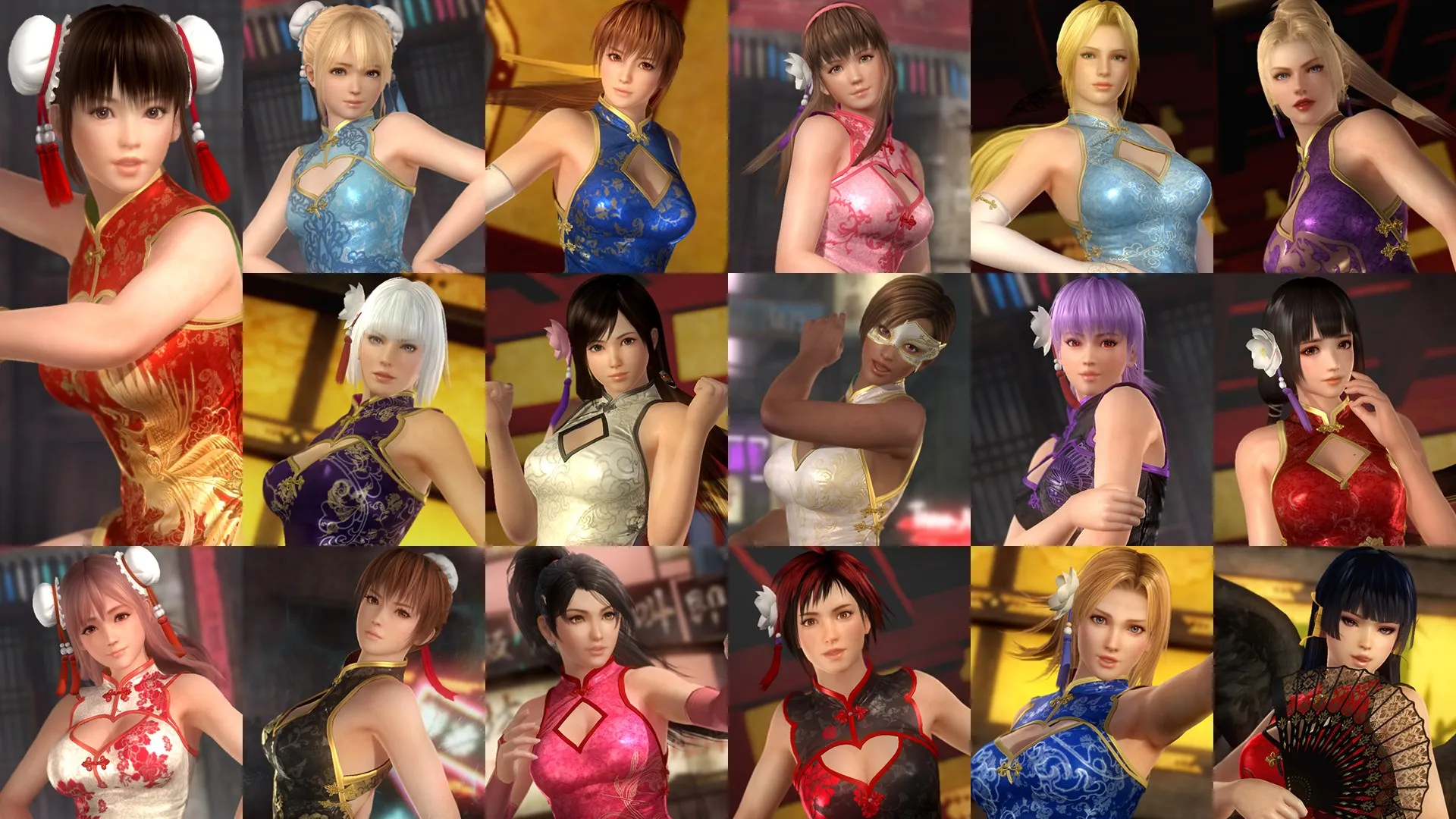 DOA5LR: набор «Очаровательные мандаринские платья»