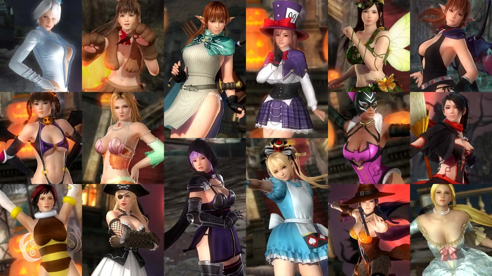 DOA5LR: набор костюмов «Хэллоуин 2015»